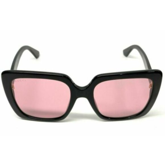New Gucci Women\'s Black and Pink Square Sunglasses!
